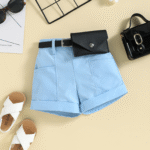 ⁦طقم بناتي 3 قطع مع حزام بحقيبة خصر⁩ - الصورة ⁦9⁩