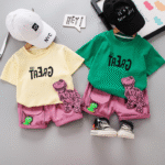 طقم بناتي بشورت قطعتين