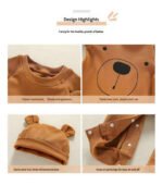 ⁦افارول جمبسوت للاطفال حديثي الولادة مع قبعة⁩ - الصورة ⁦9⁩