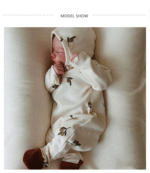 ⁦افارول مع غطاء للرأس للاطفال حديثي الولادة⁩ - الصورة ⁦3⁩