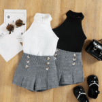 طقم بناتي  قطعتين بشورت