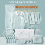 طقم تجهيز المواليد الجدد 24 قطعة لون ازرق - هدايا
